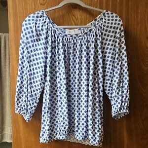 MICHAEL Michael Kors Blue and White Blouse